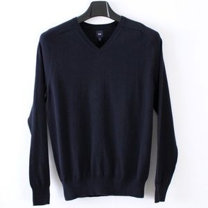 4/$25 Gap Navy Cotton V-neck Lightweight Sweater M